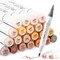 Ohuhu Skin Tone Alcohol Markers Brush Tip - 24 Portrait Color Markers for Artist Adults Coloring Illustration - Brush & Chisel/ Brush & Fine - Honolulu/ Honolulu B - Refillable